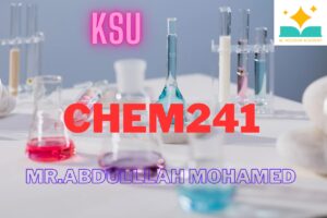 chem 241 KSU كيمياء عضوية ٢ جامعة الملك سعود